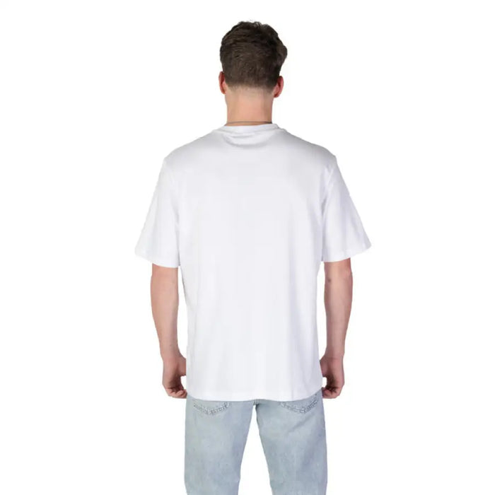 Plain white round neck T-shirt for men by Antony Morato, stylish and versatile