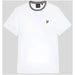 White T shirt with gray trim showcasing a clean, modern design suitable for casual wear
