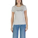 White round neck short t-shirt with metallic Liu Jo logo for Spring/Summer collection