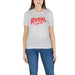 White graphic T-shirt featuring Rebel design, ideal for casual and stylish wear