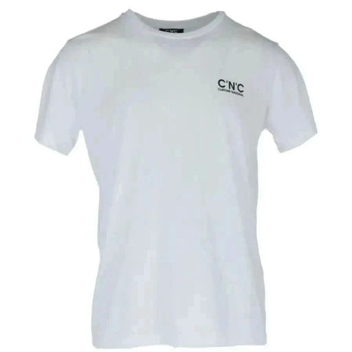Blanc T-Shirt avec logo CNC sur la poitrine de Cnc Costume National Hommes T-Shirt Collection