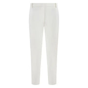 Pantalon tailleur blanc en viscose mélangée pour femme par Pinko avec une coupe droite élégante et des plis subtils sur le devant