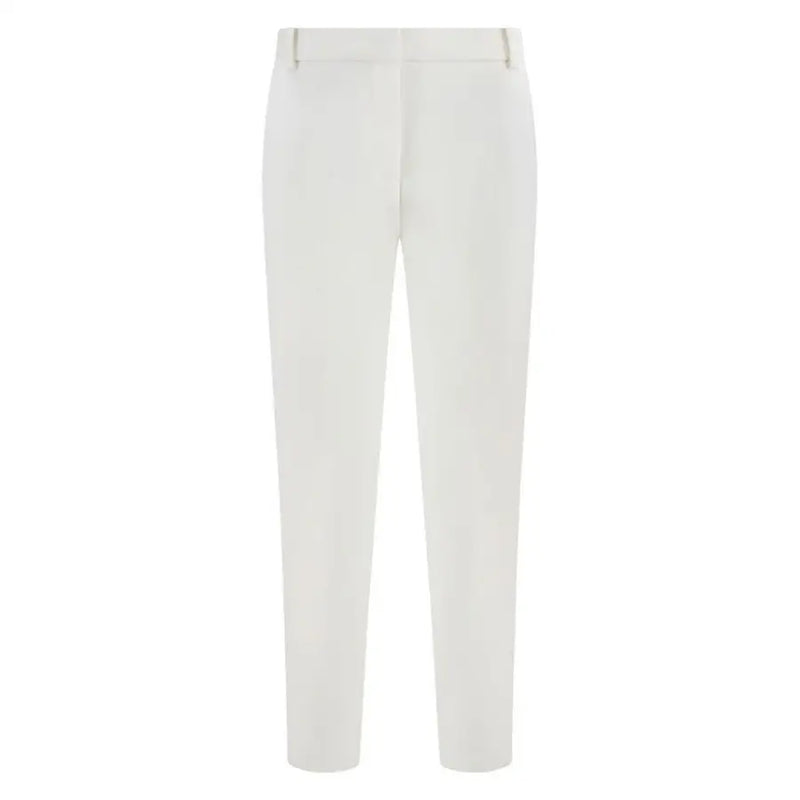 Pantalon tailleur blanc en viscose mélangée pour femme par Pinko avec une coupe droite élégante et des plis subtils sur le devant