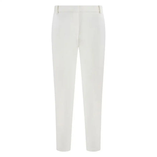 Pantalon tailleur blanc en viscose mélangée pour femme par Pinko avec une coupe droite élégante et des plis subtils sur le devant