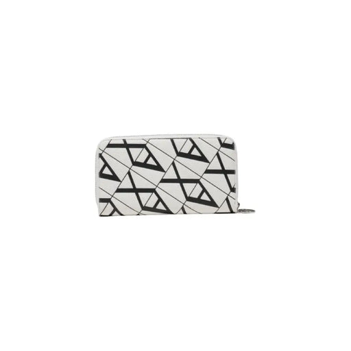 Elegant White Wallet with Black Geometric Pattern for stylish organization