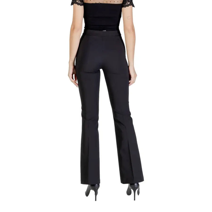 Rinascimento Femme Noir Pantalon Automne Hiver avec Zip
