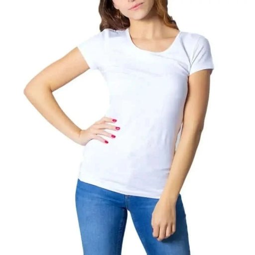 Only - Femmes T-Shirt - blanc / XS - Vêtements T-shirts