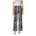 Women’s Black and White Floral Print Pants featuring a stylish floral design