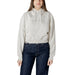 Woman wearing hooded sweatshirt and jeans in the Women Hooded Sweatshirt and Jeans product image