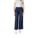 Woman’s navy blue wide-leg pants displayed alongside Red Wide Leg Pants product