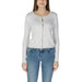 Liu Jo Women’s White Long Cardigan with Round Neck Displaying Elegant Style
