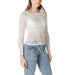 Elegant white lace long sleeve top for women showcasing intricate detailing