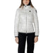Blauer Women’s White Turtleneck Jacket featuring front pockets and a stylish design