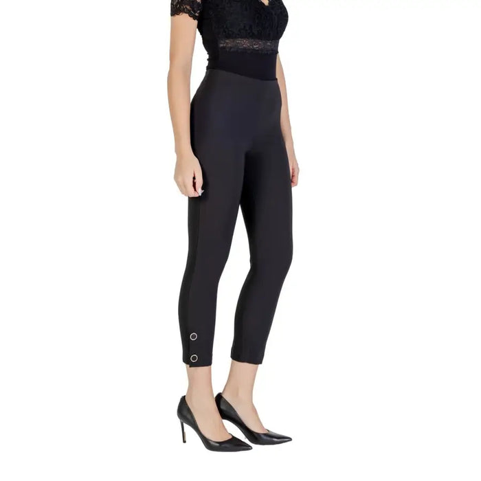 Rinascimento Femme Pantalon Automne Hiver Noir Zip