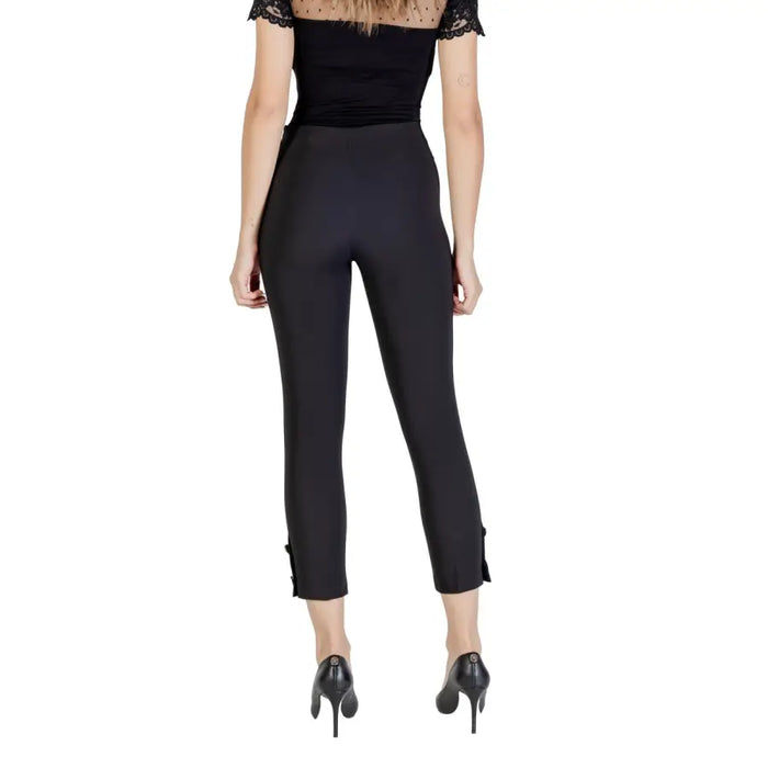Rinascimento Femme Pantalon Automne Hiver Noir Zip