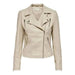 Spring summer women’s leather blazer with zippered collar by Only
