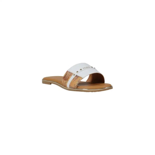 Women’s White Cork Slide Sandal for Comfort and Style in Casual Summer Wear