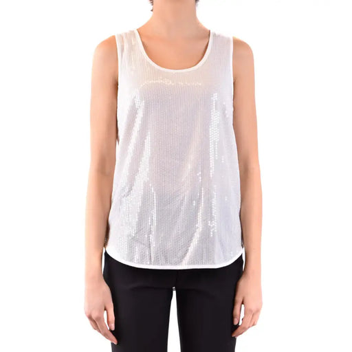 Women’s white sequined tank top from Classic Tank Top collection