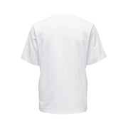 Women’s white t-shirt by Only featuring a short-sleeved simple clean design ideal for casual wear