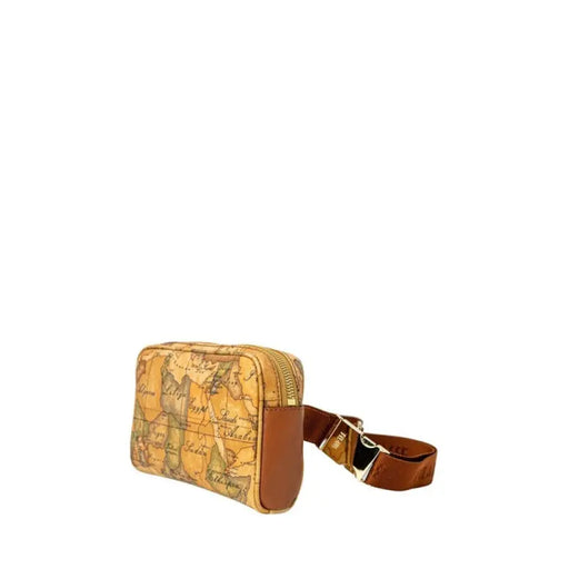 World map patterned belt bag and pouch for travel and fashion accessories