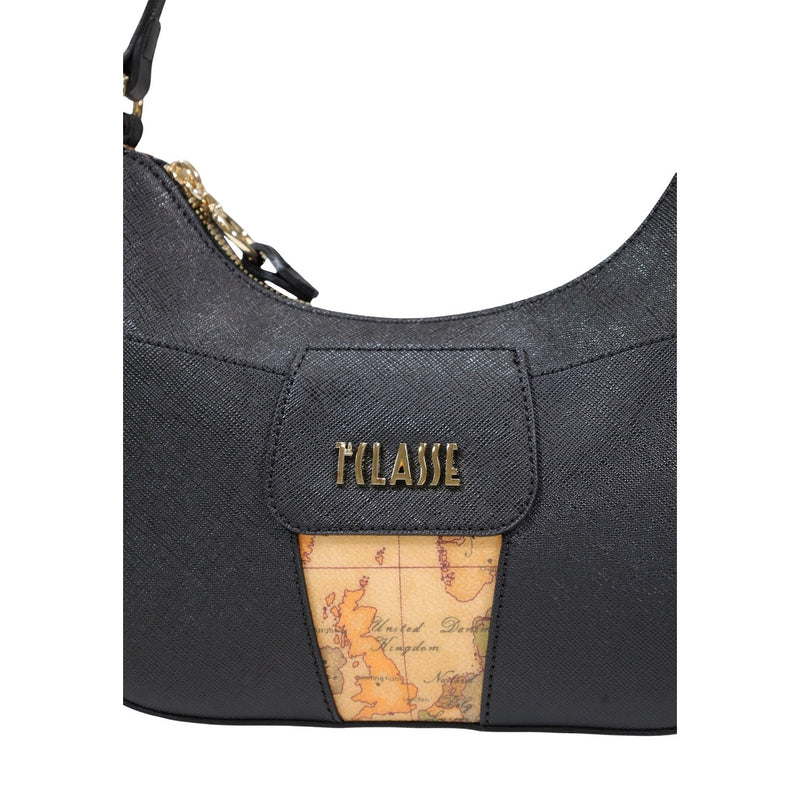 Sac à bandoulière Alviero Martini Prima Classe Black Print avec fermeture à glissière