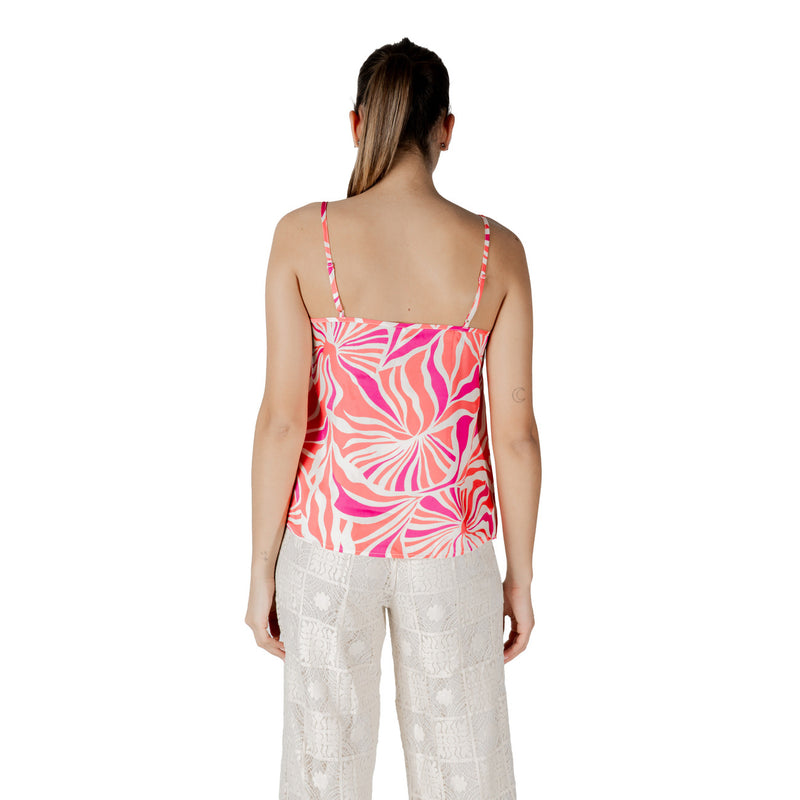 Top à bretelles en polyester rose pour femmes