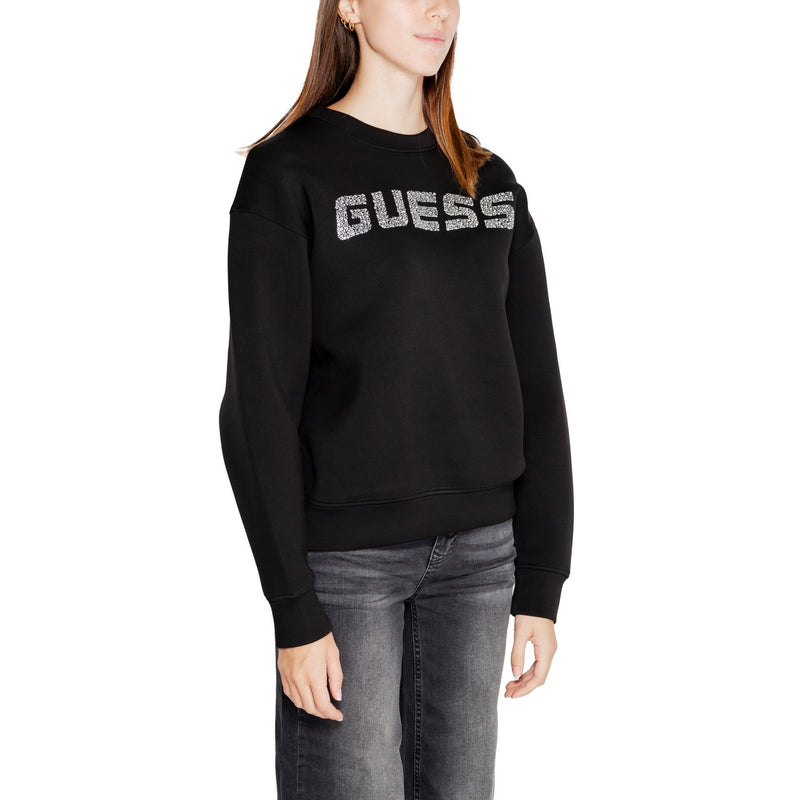 Guess Active Sweatshirt noir à imprimé et col rond pour femmes