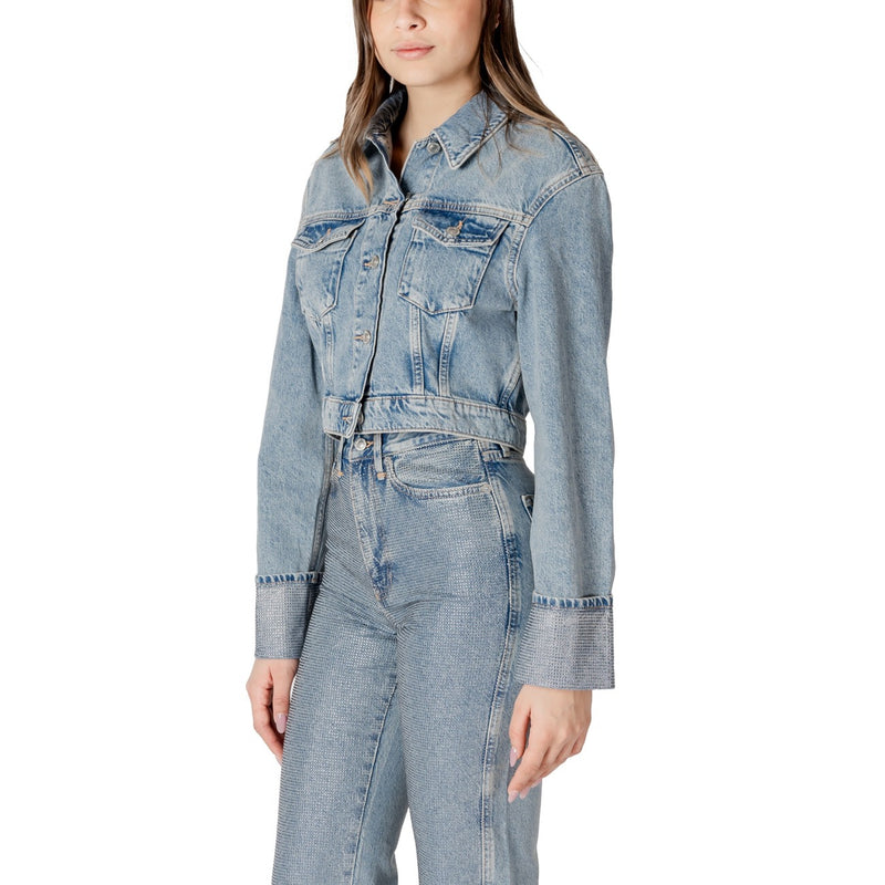 Veste en jean bleu clair