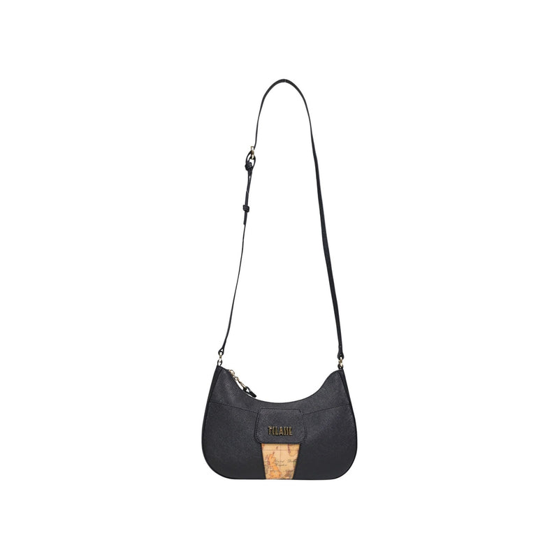 Sac à bandoulière Alviero Martini Prima Classe Black Print avec fermeture à glissière