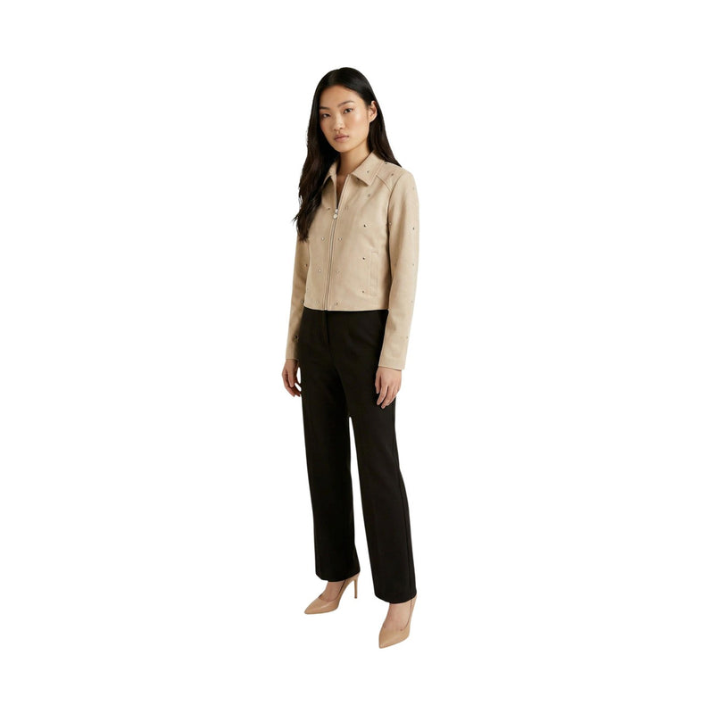Blazer long beige Jacqueline De Yong avec fermeture éclair et poches