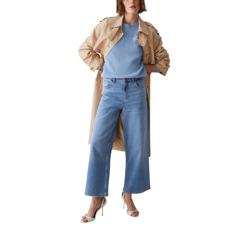 Jean Femme Liu Jo Coton Élasthanne Bleu Printemps Été