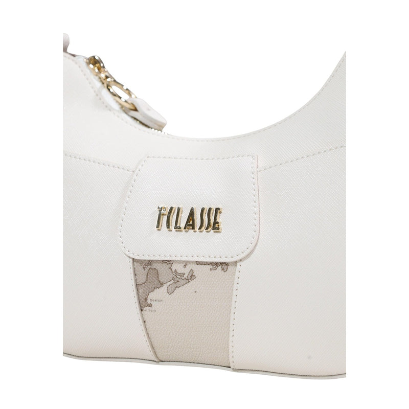 Sac Épaule Beige à Motifs Alviero Martini Prima Classe avec Fermeture Éclair