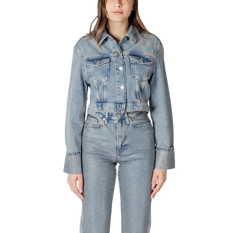 Veste en jean bleu clair