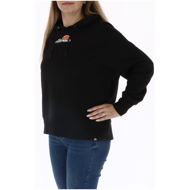 Ellesse Women's Black Printed Hooded Sweatshirt