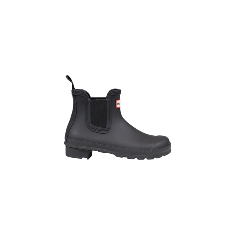 Hunter Black Rubber Ankle Boots pour femmes