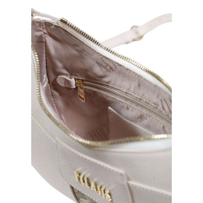 Sac Épaule Beige à Motifs Alviero Martini Prima Classe avec Fermeture Éclair