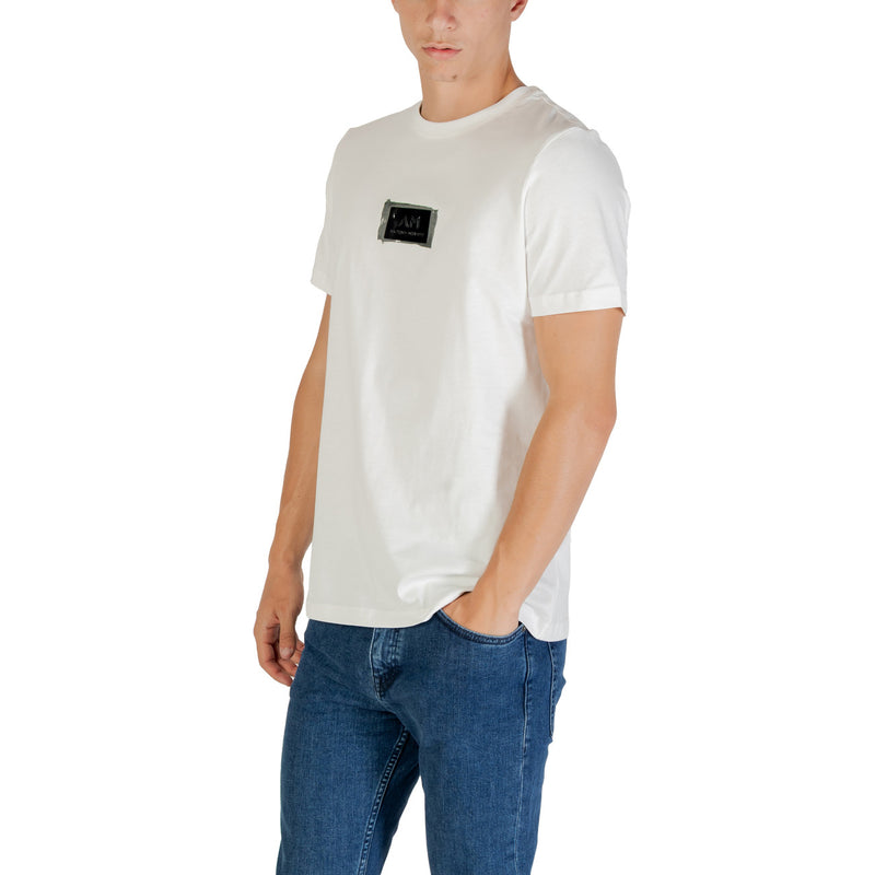 Antony Morato Blanc Coton Imprimé Manches Courtes Col Rond T Shirt