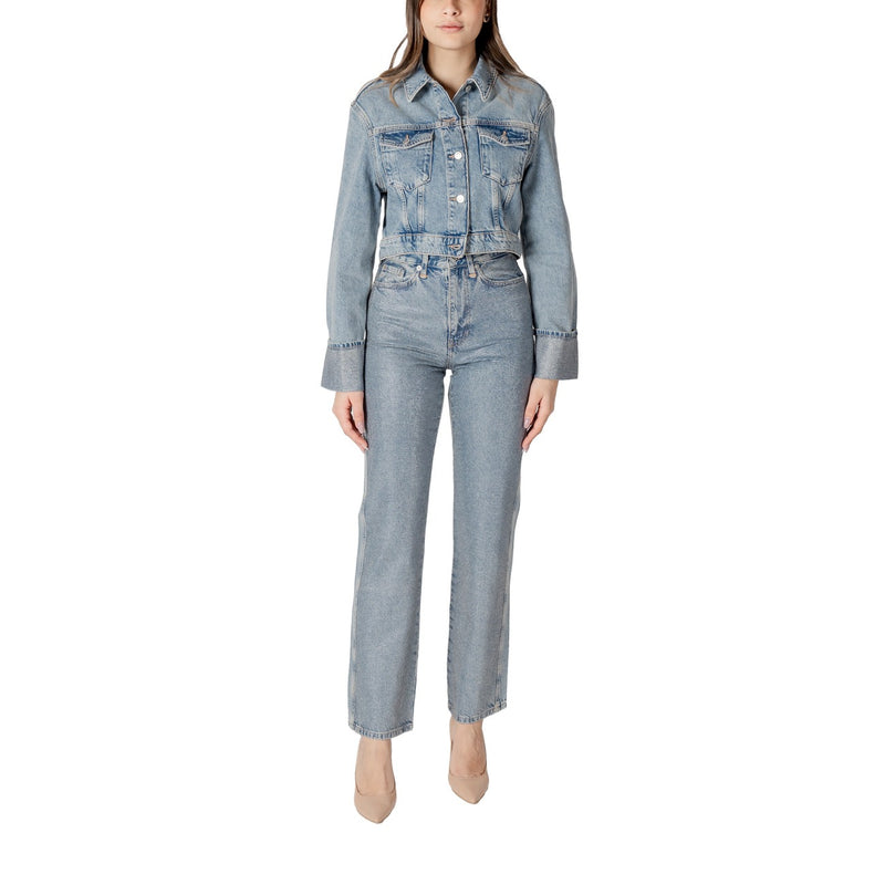 Veste en jean bleu clair