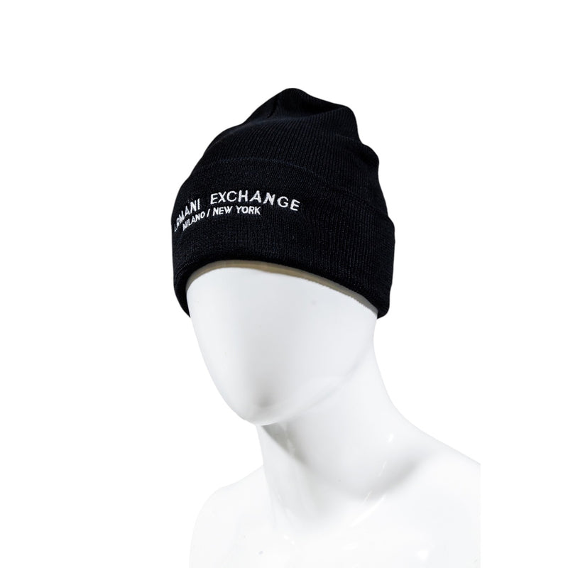 Armani Exchange - Bonnet en tricot noir