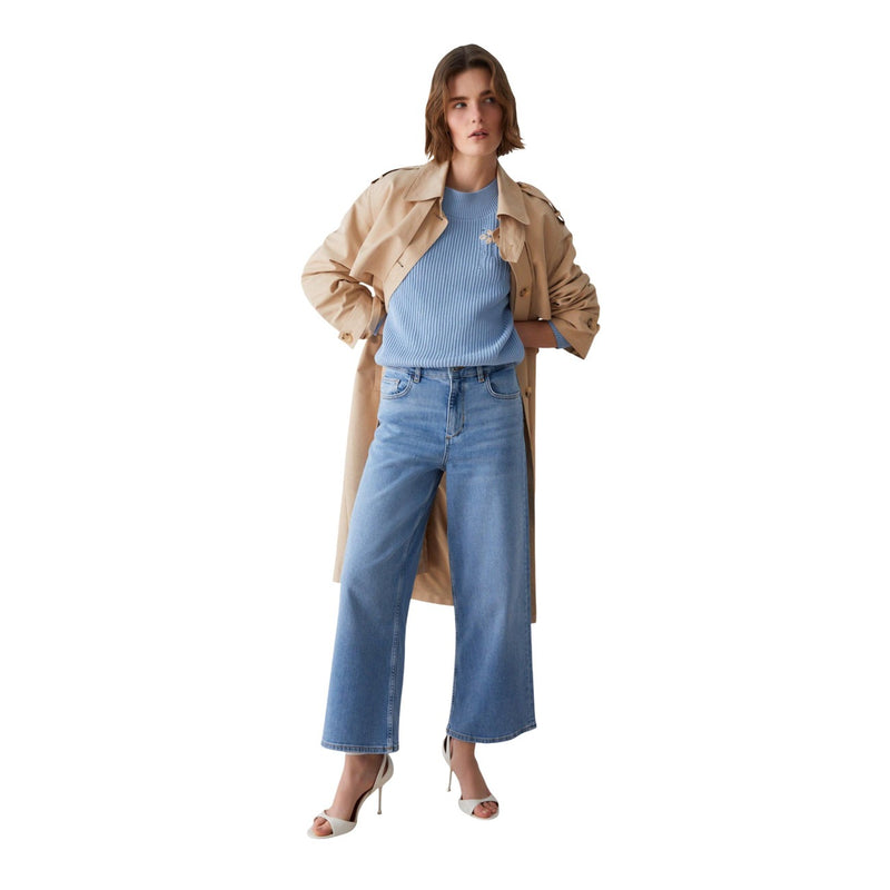 Jean Femme Liu Jo Coton Élasthanne Bleu Printemps Été