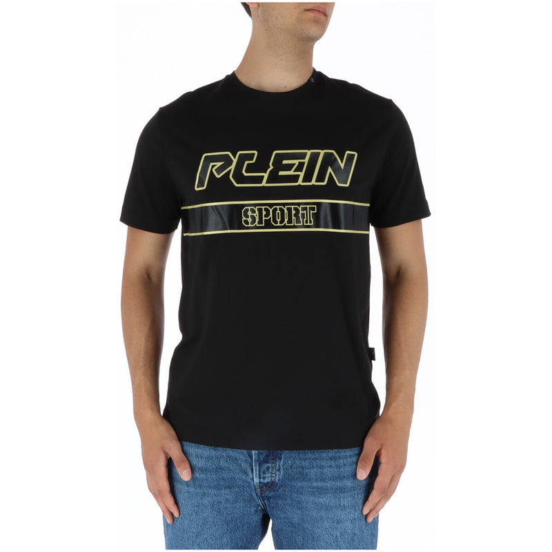 Plein Sport T-Shirt noir imprimé pour homme 100% coton