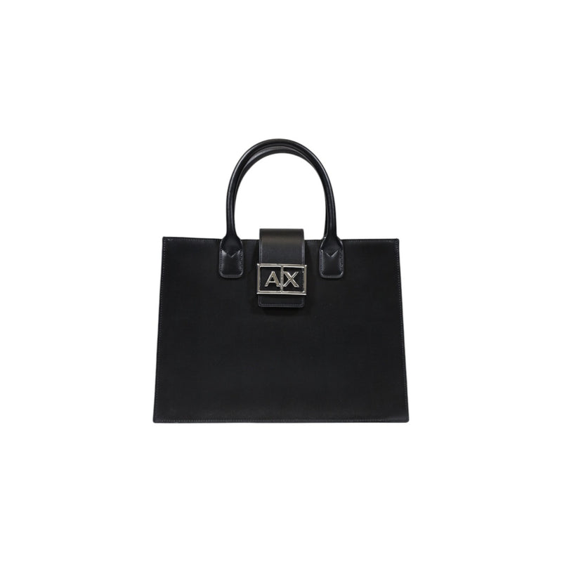 Sac à main noir Armani Exchange avec sangle d'épaule