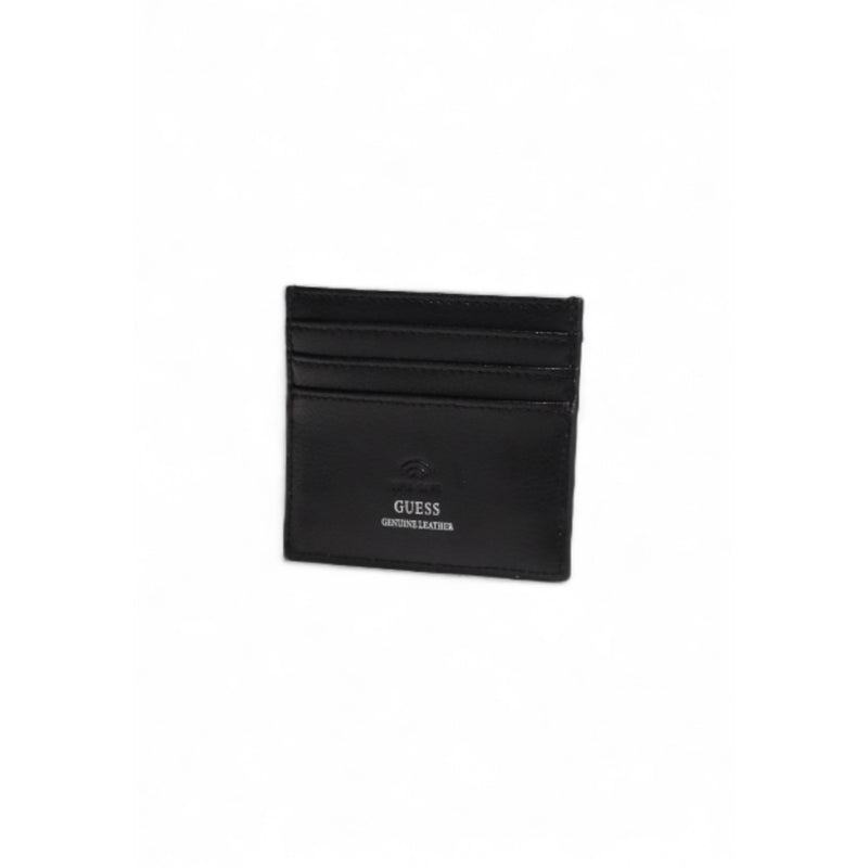 Guess Portefeuille en cuir noir pour hommes avec poches intérieures