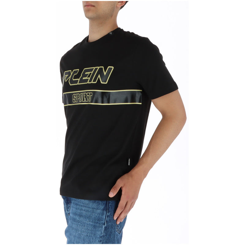 Plein Sport T-Shirt noir imprimé pour homme 100% coton