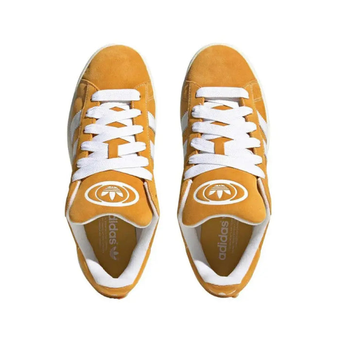 Yellow Adidas Campus Sneaker displayed with comfortable yellow and white athletic design